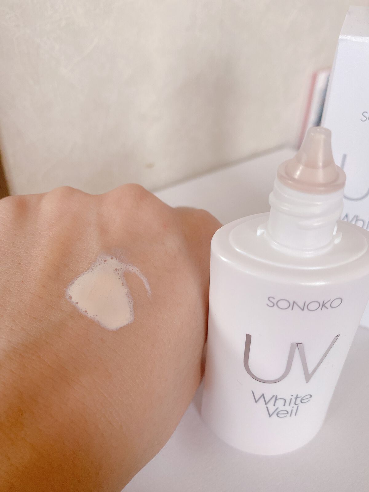 UVホワイトヴェール/SONOKO/化粧下地を使ったクチコミ（3枚目）
