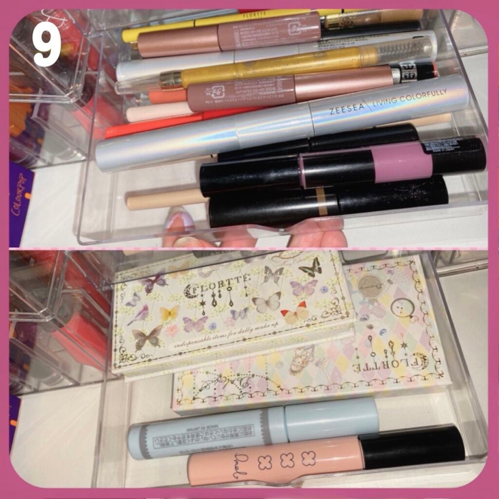 3段式クリアーケース/DAISO/その他化粧小物を使ったクチコミ(5枚目)