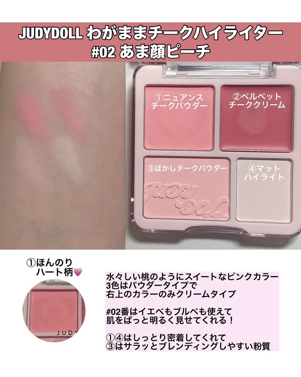 わがままチークハイライター｜JUDYDOLLの口コミ - プレキャンに当選し