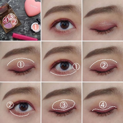 遊染インクスマッジパレット/Joocyee/アイシャドウパレットを使ったクチコミ(4枚目)