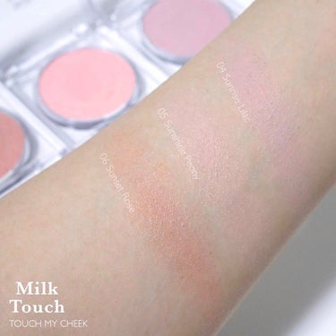 Milk Touch タッチマイチークインブルームのクチコミ「.
𝐌𝐢𝐥𝐤 𝐓𝐨𝐮𝐜𝐡
TOUCH MY CHEEK

04 Sunrise Lilac 
.....」（2枚目）