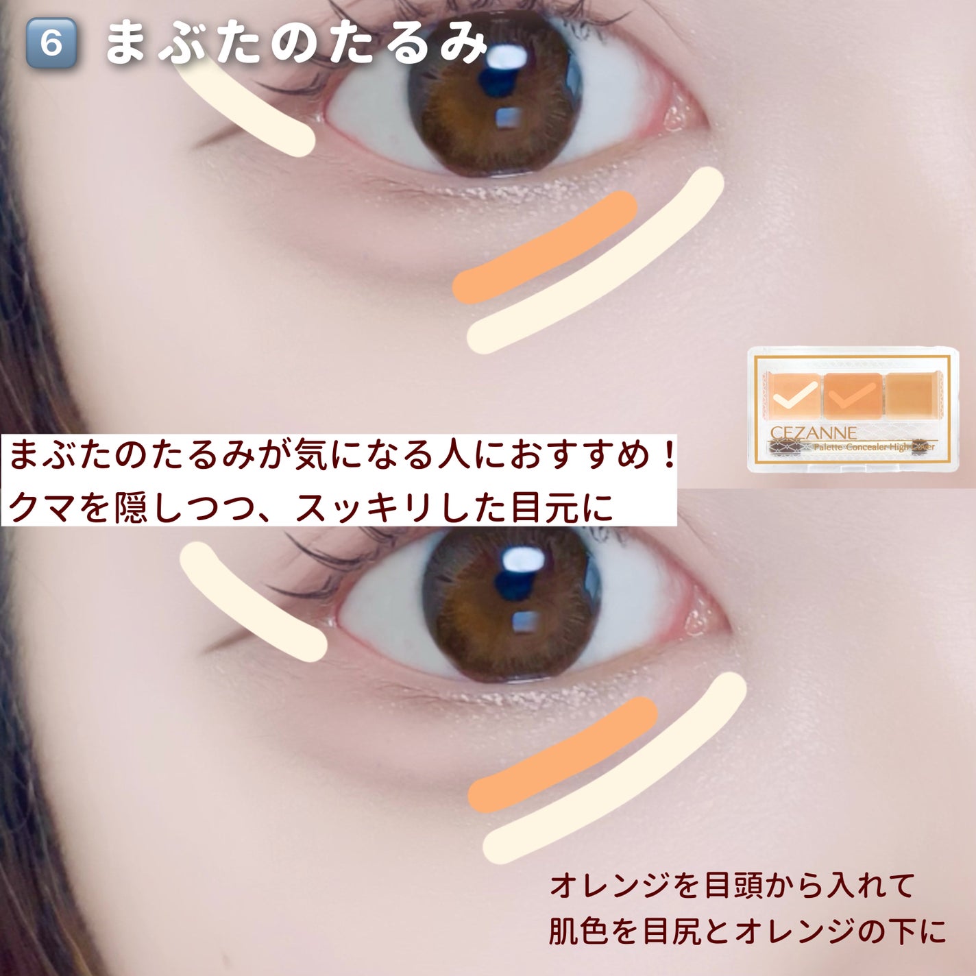 カラーミキシングコンシーラー/キャンメイク/パレットコンシーラーを使ったクチコミ(7枚目)