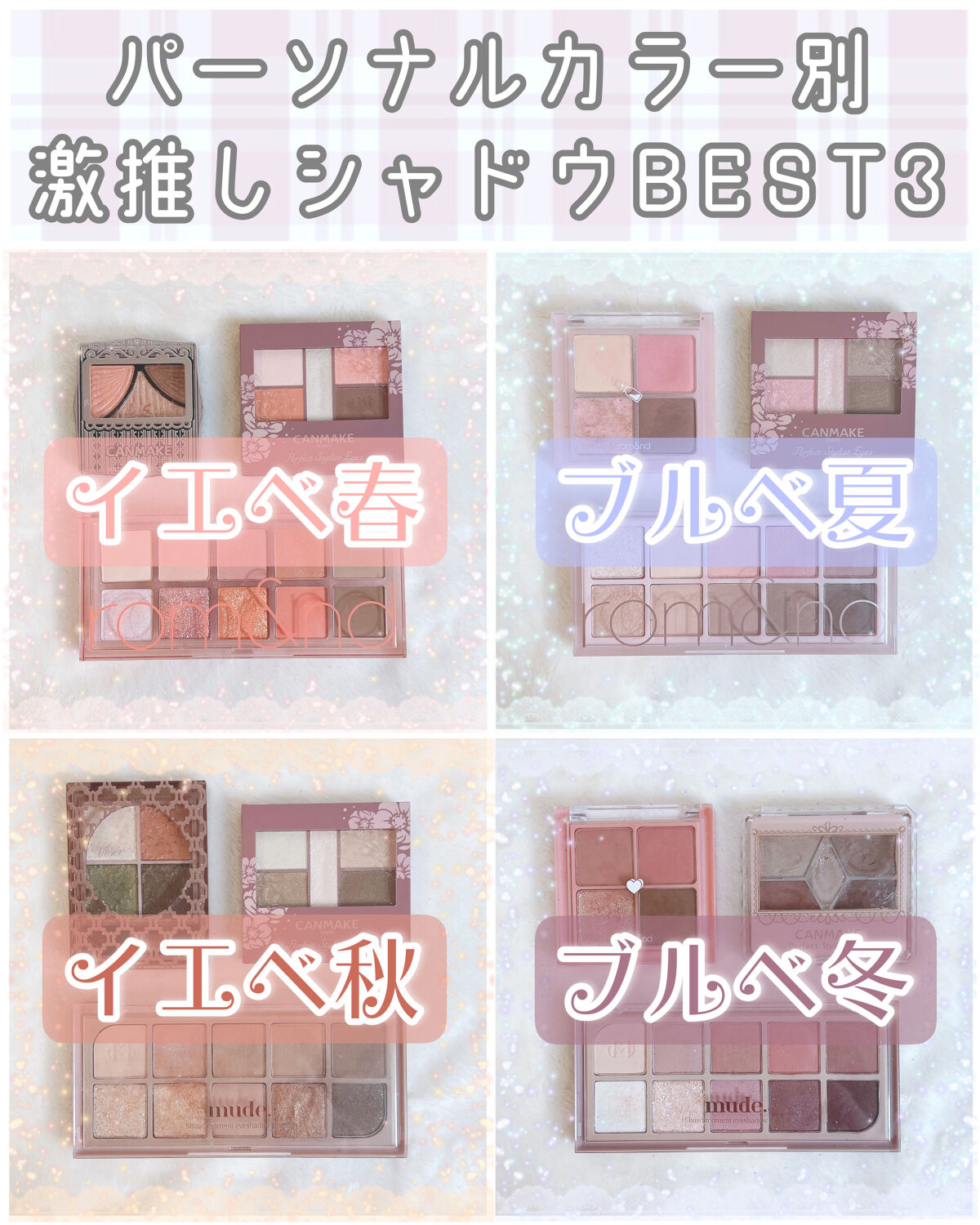 ジューシーピュアアイズ/キャンメイク/アイシャドウパレットを使ったクチコミ（1枚目）