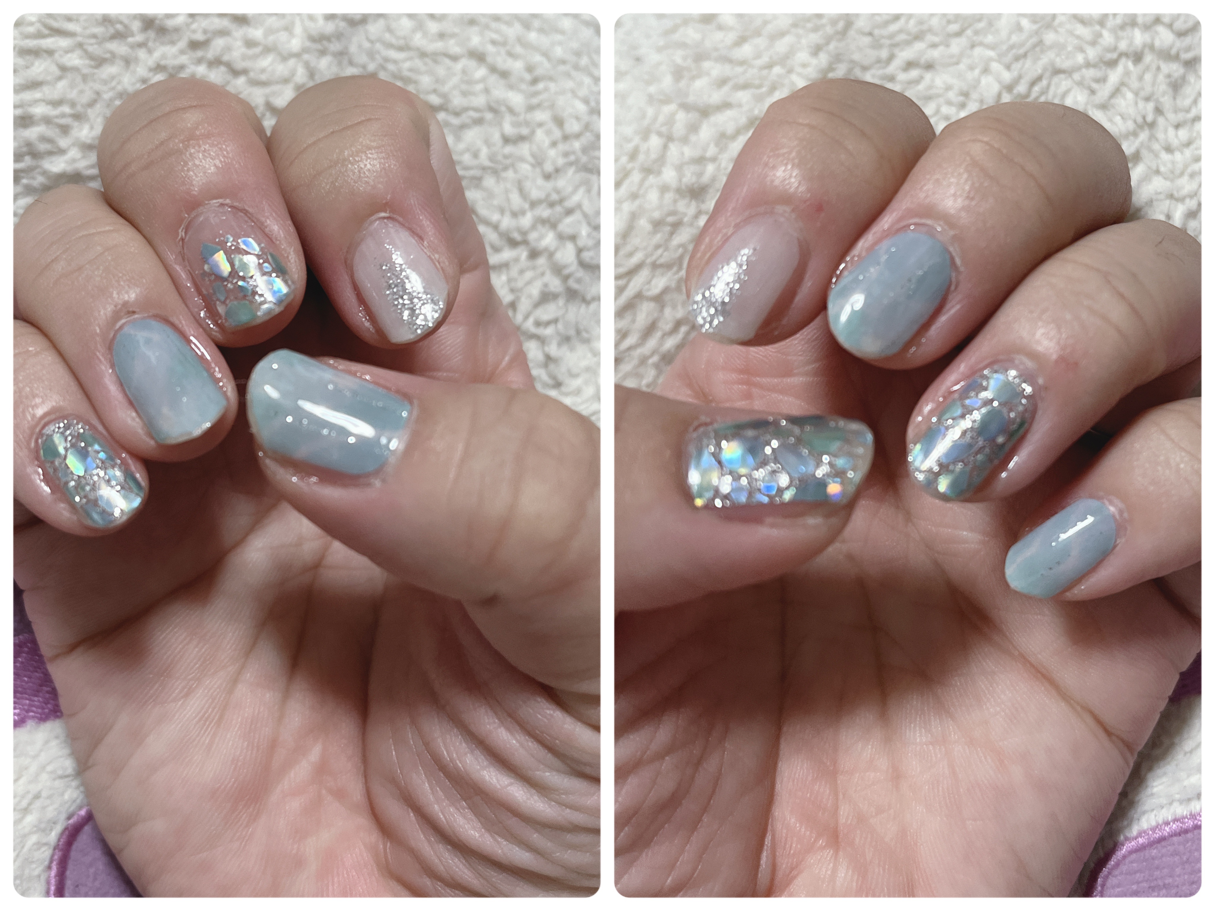 貼るジェルネイル/セリア/ネイルシールを使ったクチコミ（1枚目）