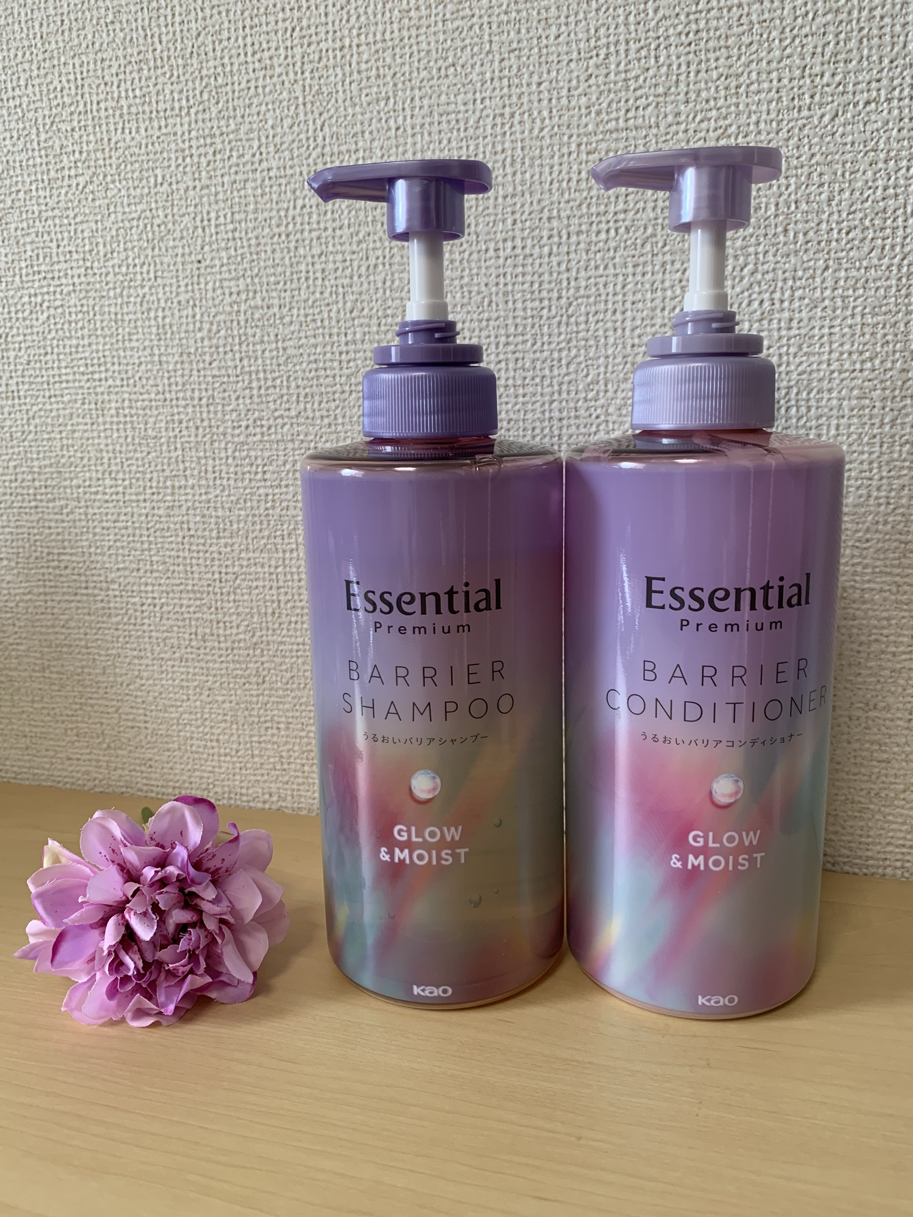エッセンシャル プレミアム うるおいバリアシャンプー/コンディショナー グロウ＆モイスト/エッセンシャル/市販シャンプーを使ったクチコミ（1枚目）