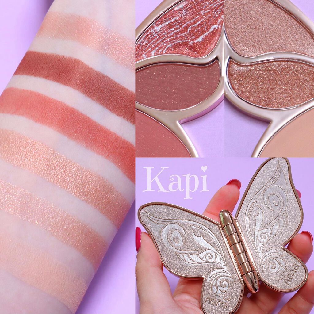 KAPI on LIPS 「◆AGAGバタフライアイシャドウパレット01チョコレート02ロ..」(2枚目)