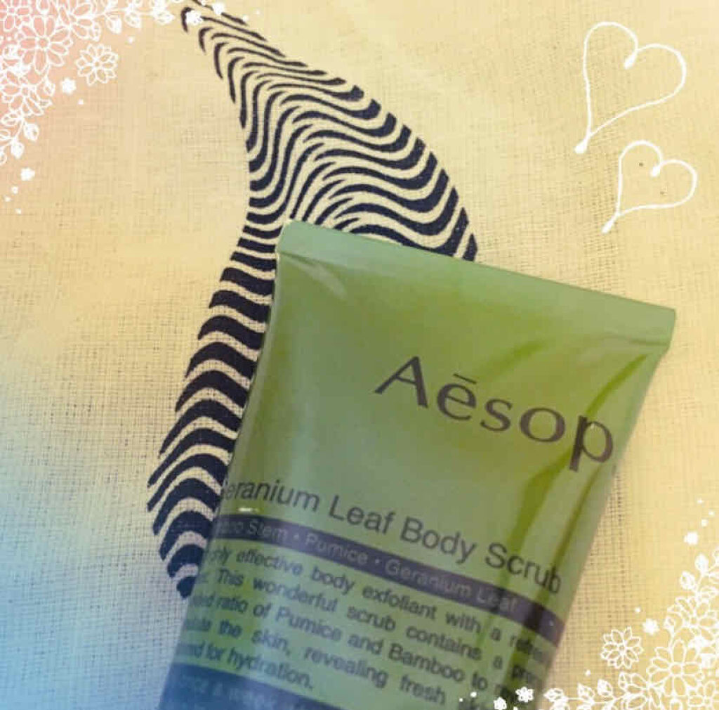 ゼラニウム ボディスクラブ/Aesop/ボディスクラブを使ったクチコミ（1枚目）
