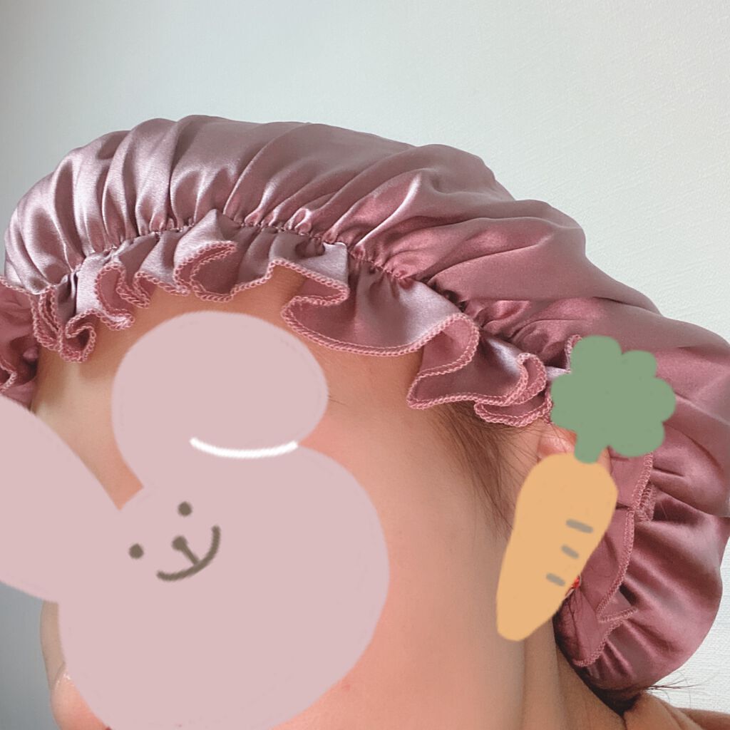 シルクナイトキャップ/Rakuten/ヘアケアグッズを使ったクチコミ(3枚目)