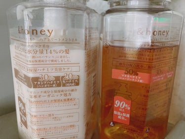 ディープモイスト シャンプー1.0／ヘアトリートメント2.0/&honey/シャンプー・コンディショナーを使ったクチコミ（2枚目）