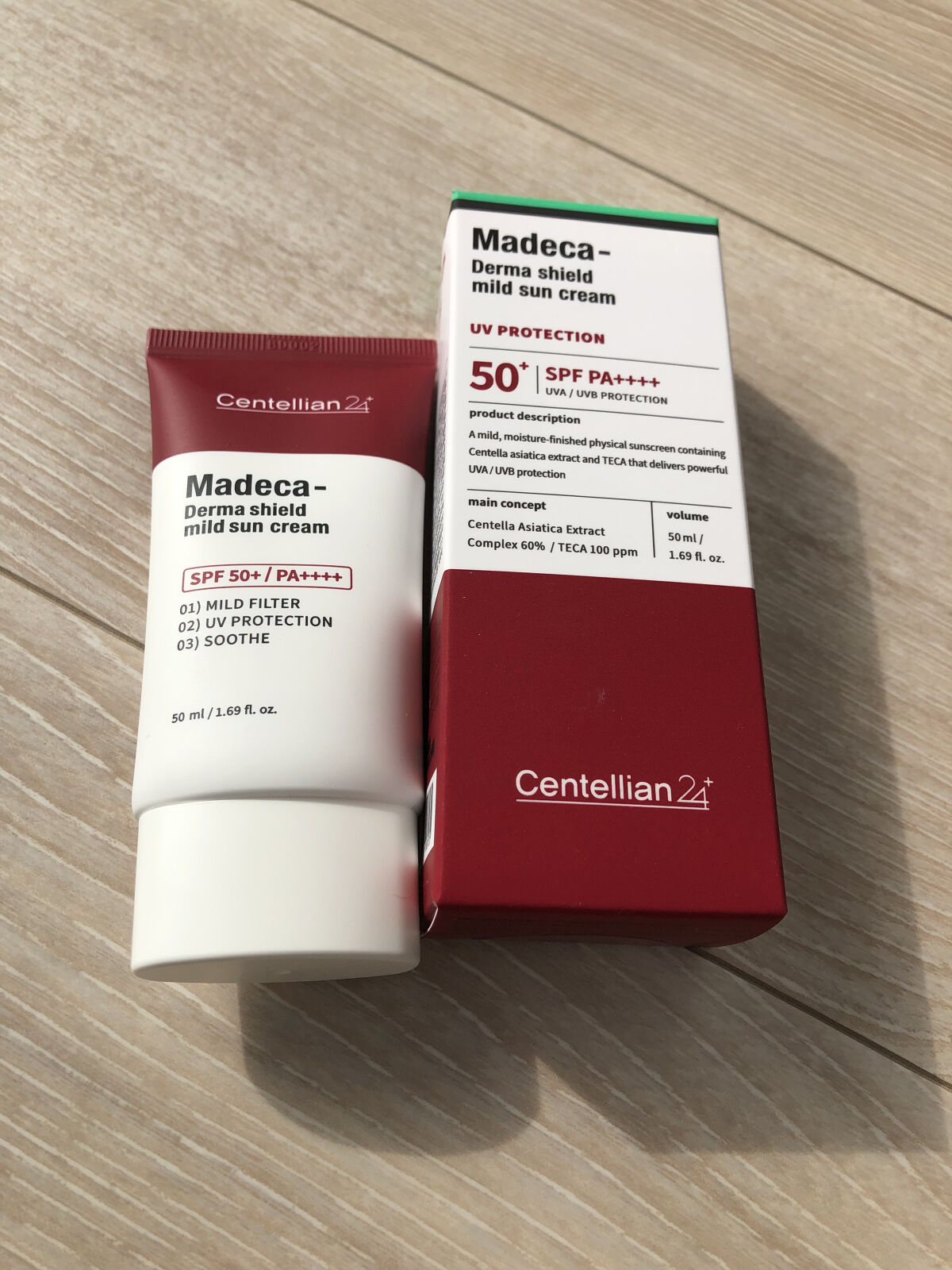 マデカ ダーマシールド マイルドサンクリーム/センテリアン24/日焼け止めクリームを使ったクチコミ（1枚目）