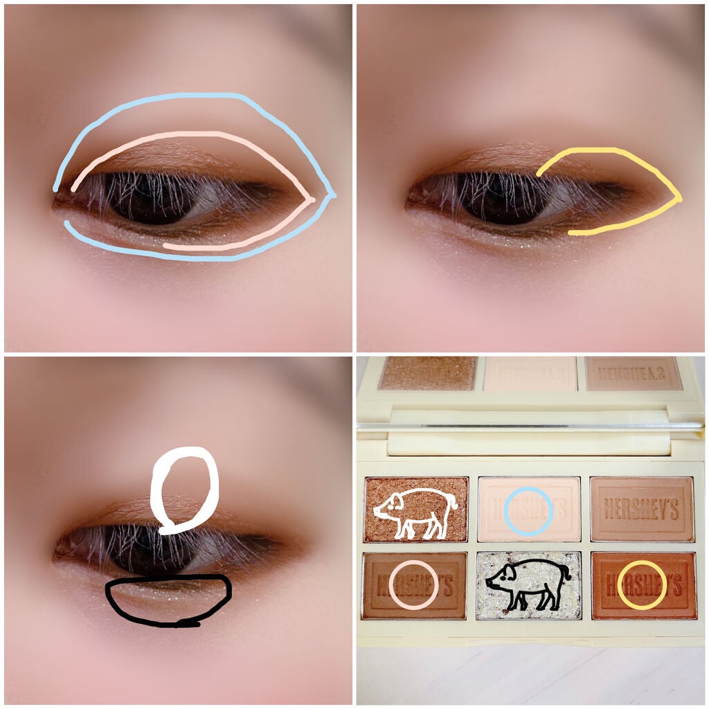 ハーシー プレイカラーアイズミニ/ETUDE/アイシャドウパレットを使ったクチコミ(3枚目)