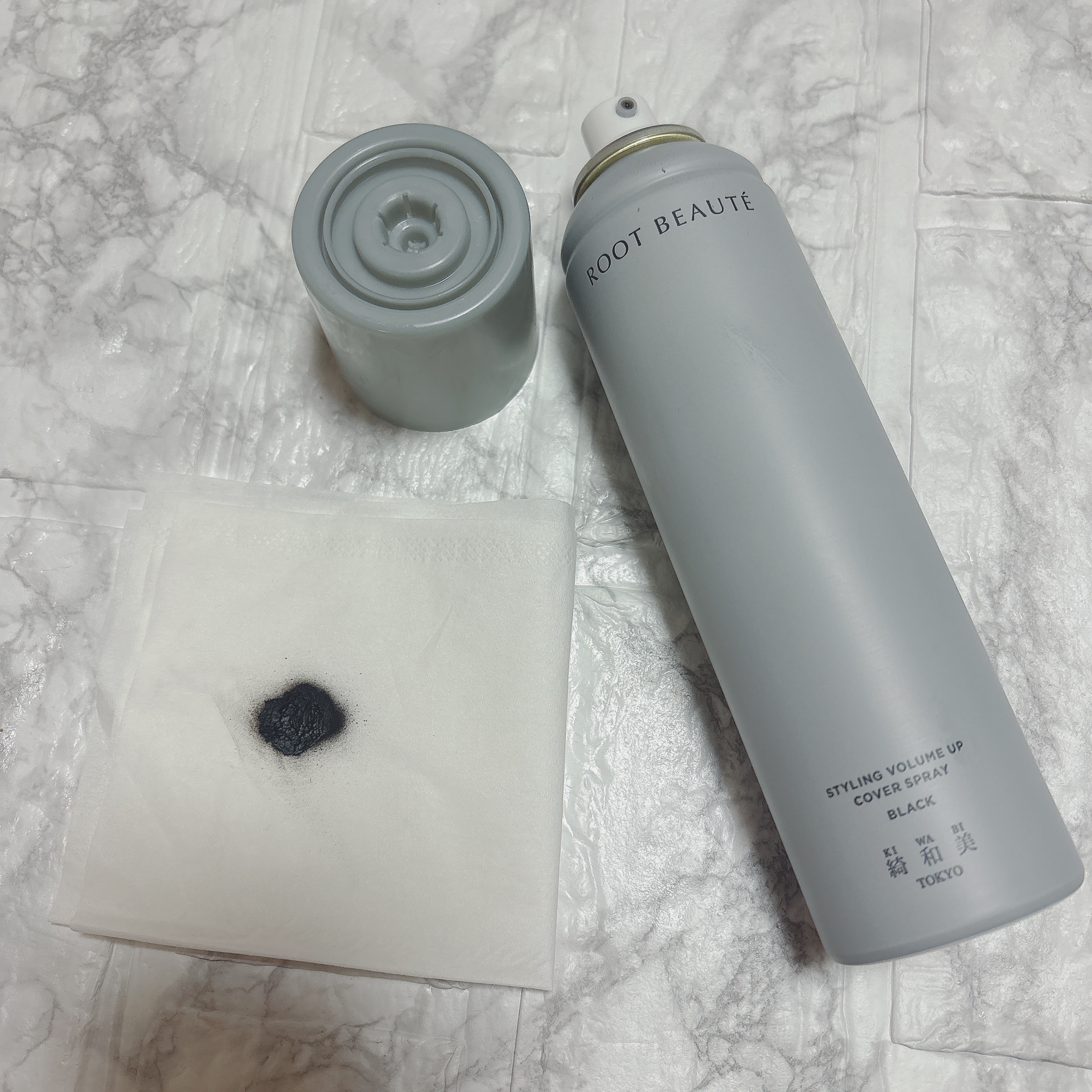 スタイリングカバースプレー/綺和美/ヘアカラーを使ったクチコミ（2枚目）