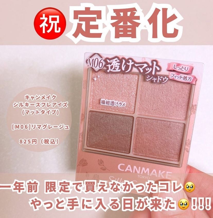 シルキースフレアイズ(マットタイプ)/キャンメイク/アイシャドウパレットを使ったクチコミ(5枚目)