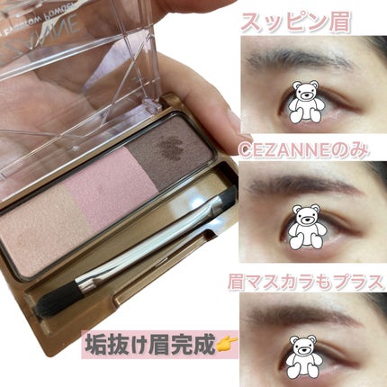 ノーズ&アイブロウパウダー/CEZANNE/パウダーアイブロウを使ったクチコミ(2枚目)