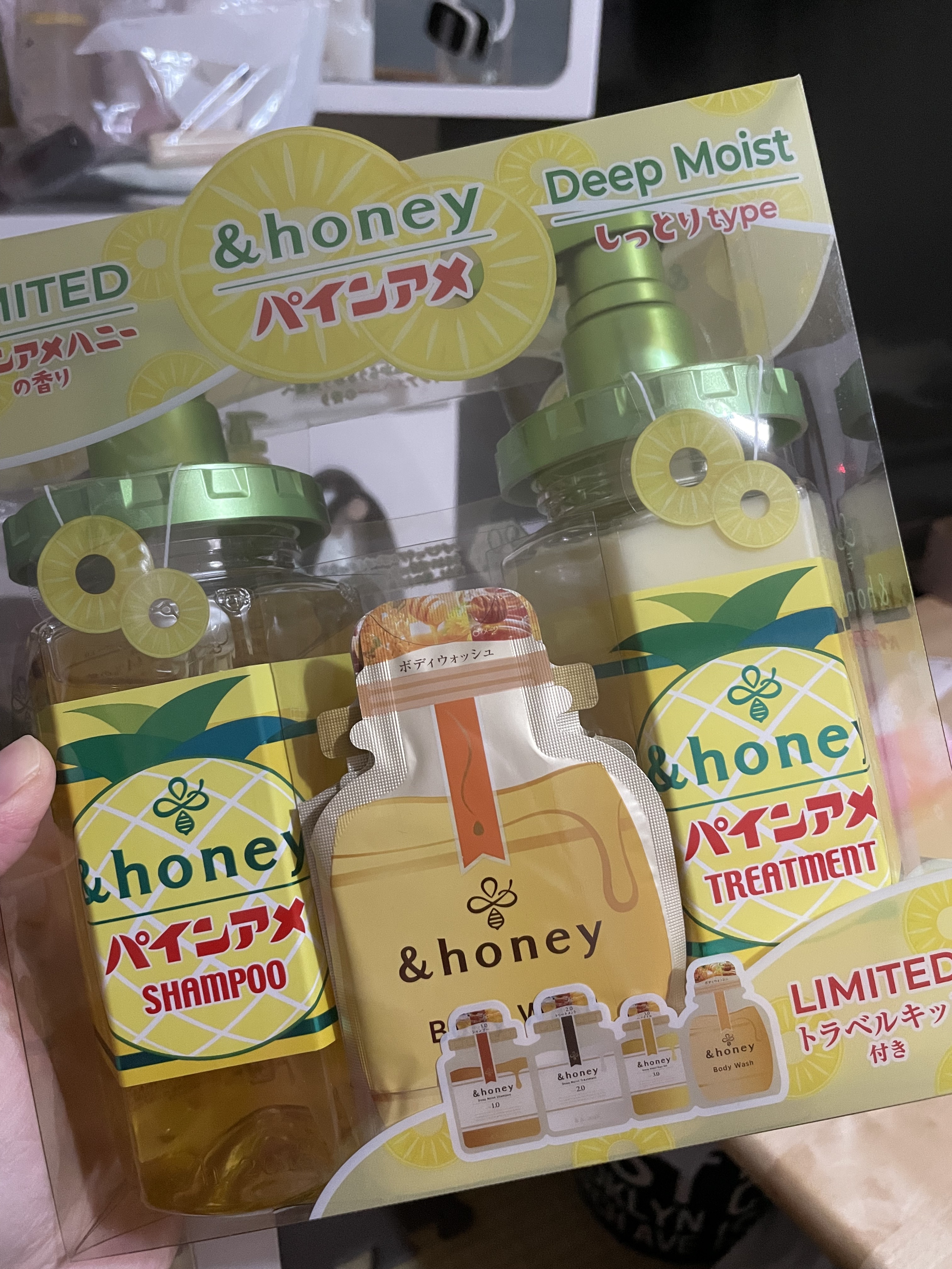 アンドハニー ディープモイスト パインアメ 限定ペアセット/&honey/市販シャンプーを使ったクチコミ（3枚目）