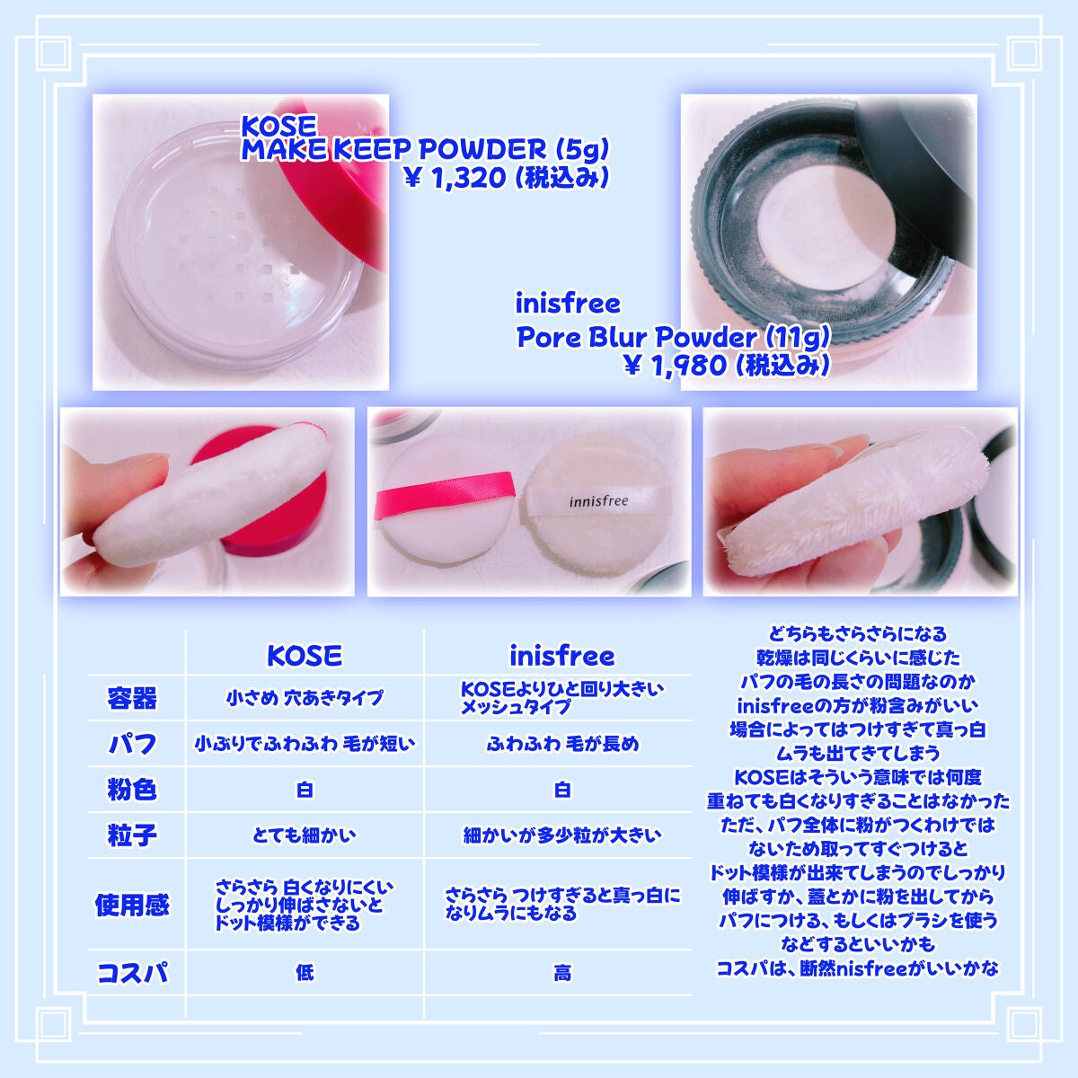 ポアブラー パウダー/innisfree/ルースパウダーを使ったクチコミ(2枚目)