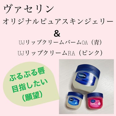 
こんにちは、ぽぽです🌷


今日はヴァセリンのリップのレビュー
をしていきたいと思います(*´꒳`*)🌼





ヴァセリン

　　・オリジナル ピュアスキンジェリー40g
　　・リップ ロージーリ