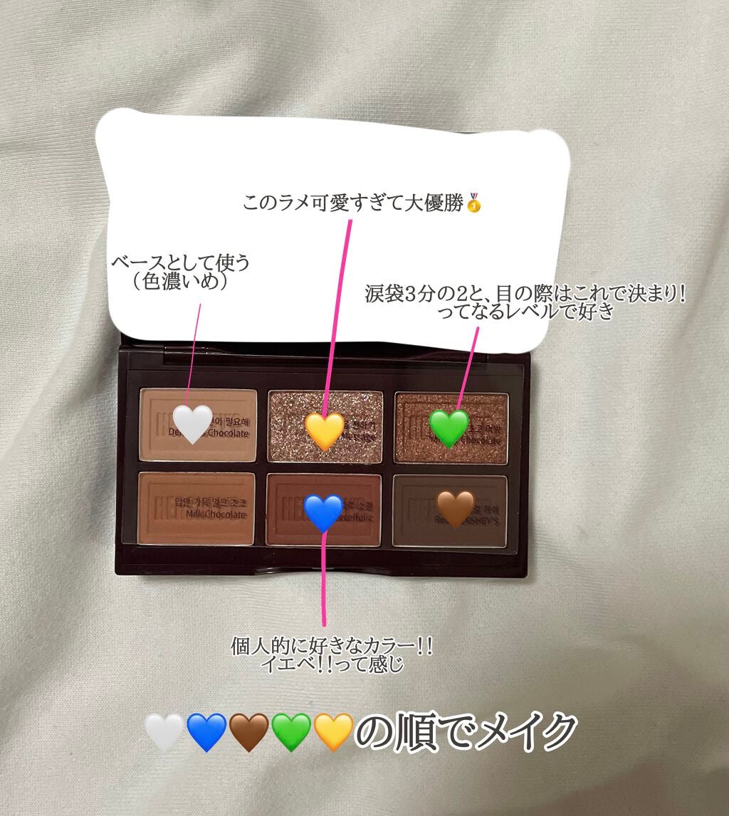 ハーシー プレイカラーアイズミニ/ETUDE/アイシャドウパレットを使ったクチコミ(2枚目)