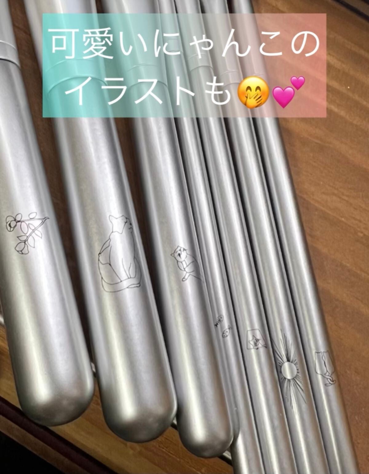 猫モチーフ メイクブラシ 7本セット/SIXPLUS/メイクブラシを使ったクチコミ(3枚目)