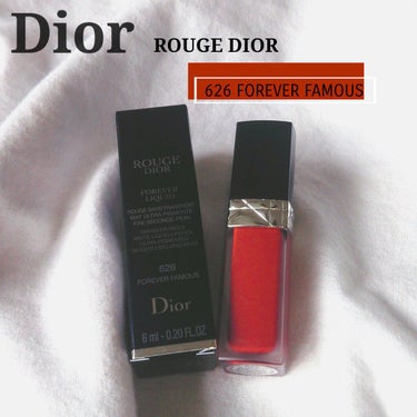 ルージュ ディオール フォーエヴァー リキッド 626 フォーエヴァー フェイマス/Dior/口紅を使ったクチコミ（1枚目）