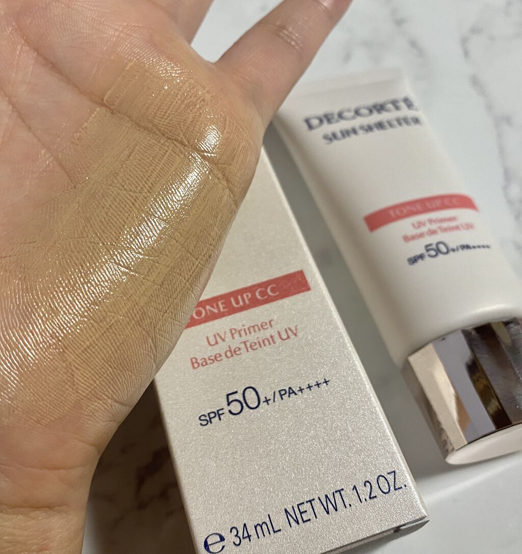サンシェルター トーンアップCC 02/DECORTÉ/CCクリームを使ったクチコミ（3枚目）