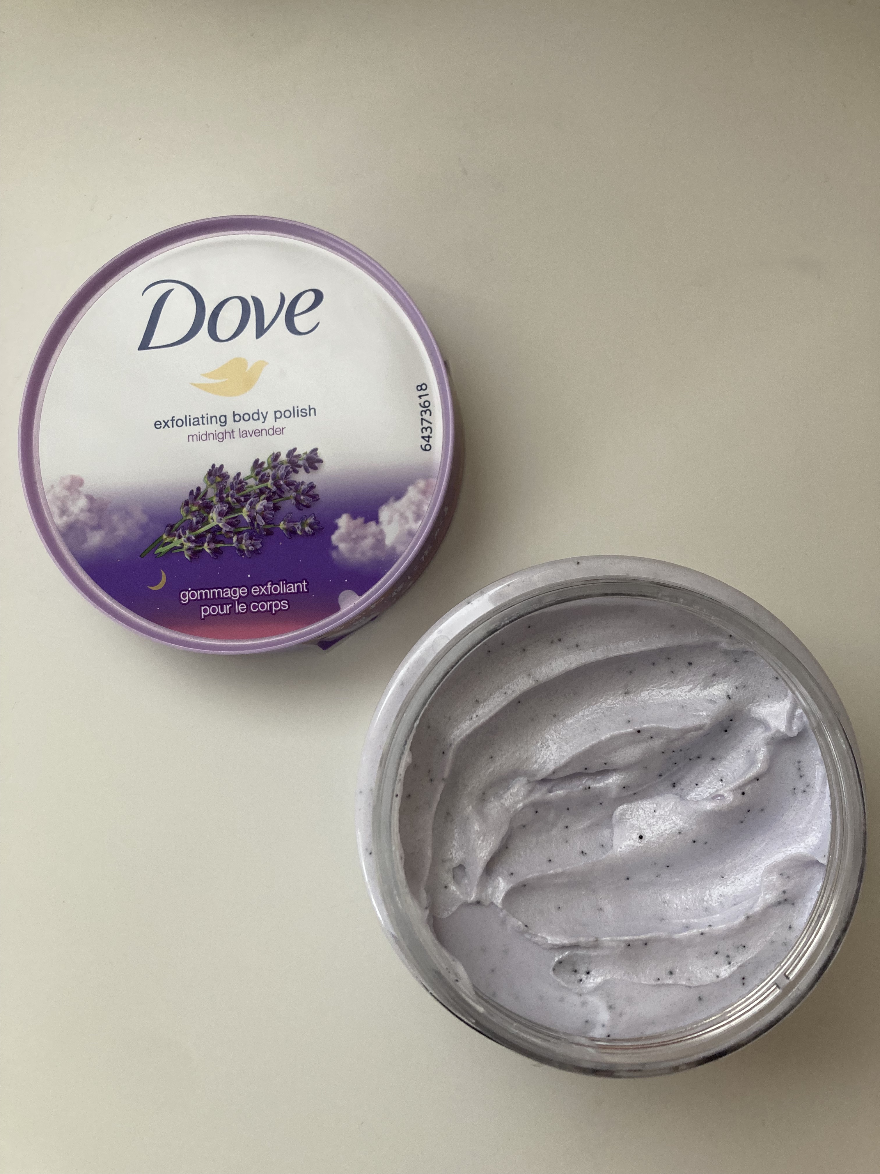 クリーミースクラブ ミッドナイトラベンダー/ダヴ/ボディスクラブを使ったクチコミ（2枚目）
