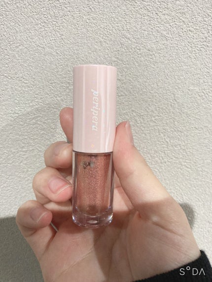 シュガー トゥインクル リキッド シャドウ 10 LADY CORAL/PERIPERA/リキッドアイシャドウを使ったクチコミ(1枚目)