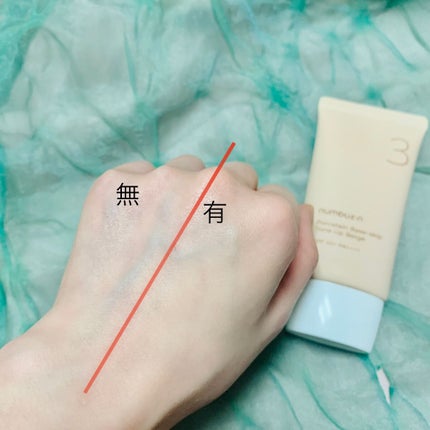 3番 ノーファンデ陶器肌トーンアップクリーム/numbuzin/化粧下地を使ったクチコミ(3枚目)