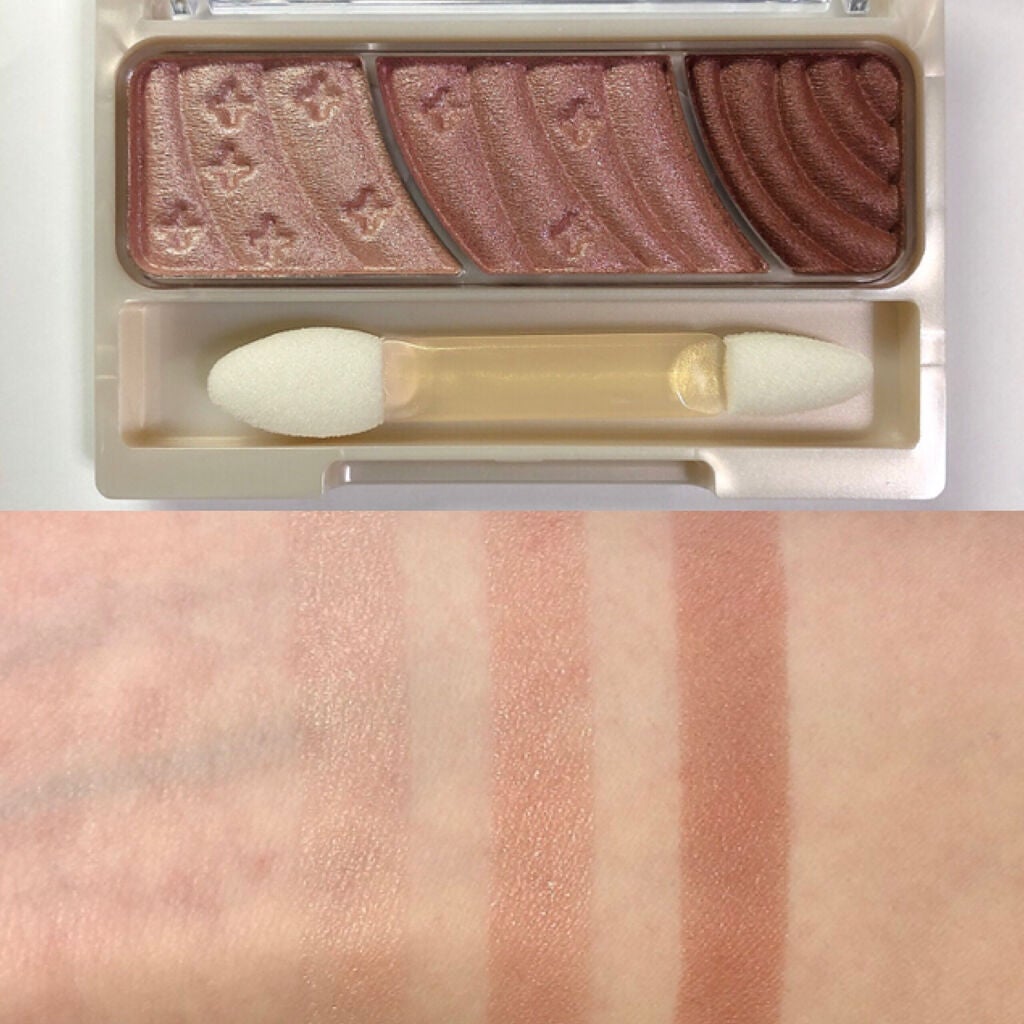 トーンアップアイシャドウ/CEZANNE/アイシャドウパレットを使ったクチコミ(3枚目)