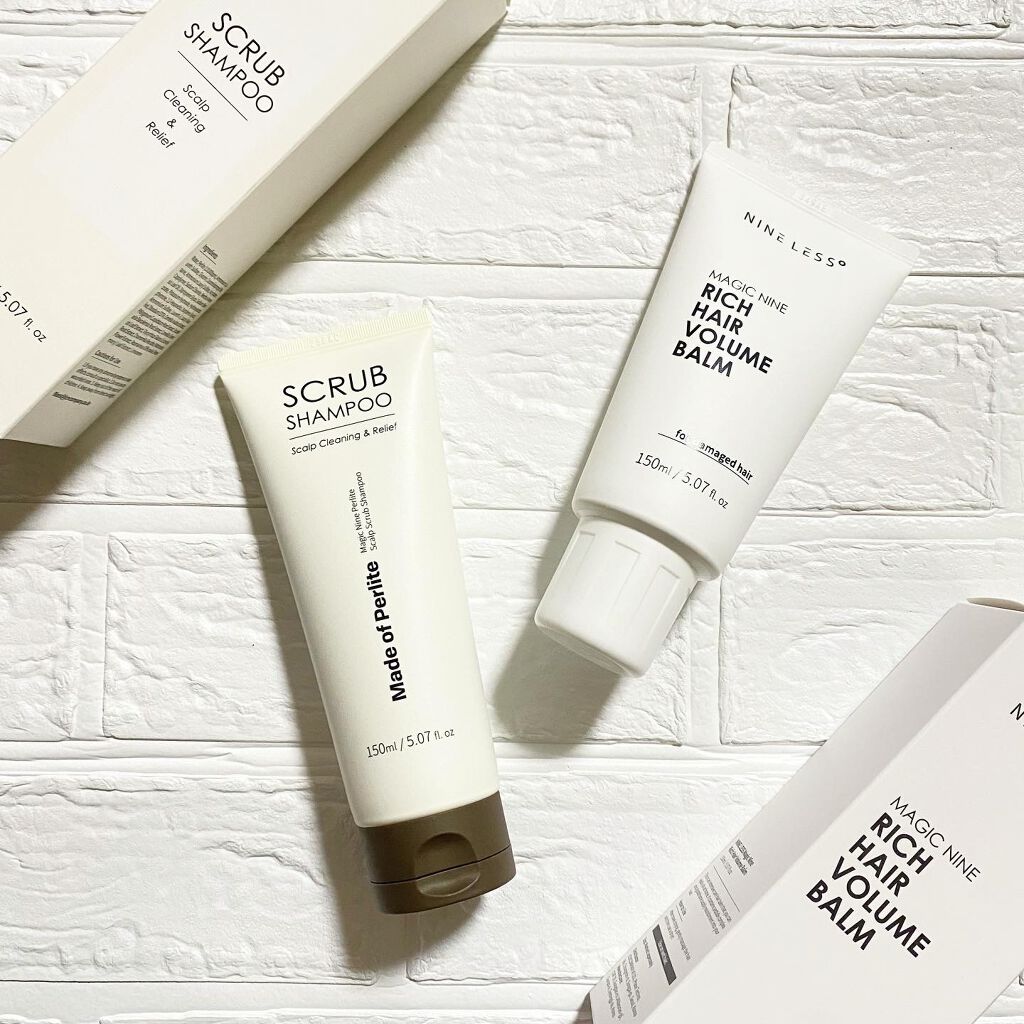 Magic Nine Perlite Scalp Scrub Shampoo/NINELESS/市販シャンプーを使ったクチコミ（1枚目）
