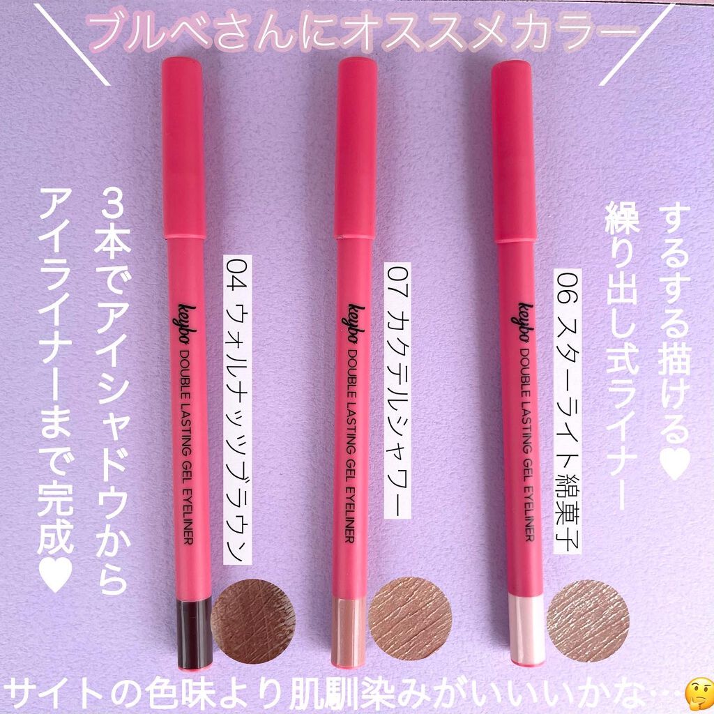ダブルラスティングジェルライナー/keybo/ジェルアイライナーを使ったクチコミ(4枚目)