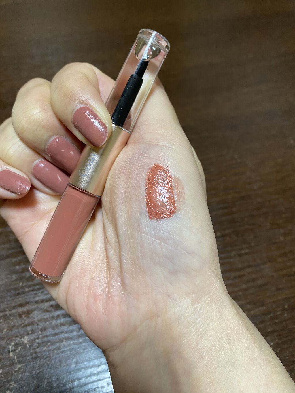 リップフォーマスク 04コッパーピンク/Comfitti/口紅を使ったクチコミ（3枚目）