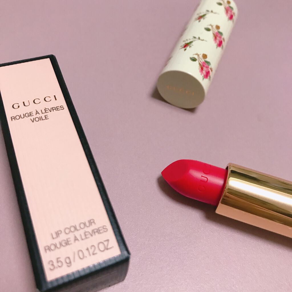 グッチ ルージュ ア レーヴル ヴォワル/GUCCI beauty/口紅を使ったクチコミ（3枚目）