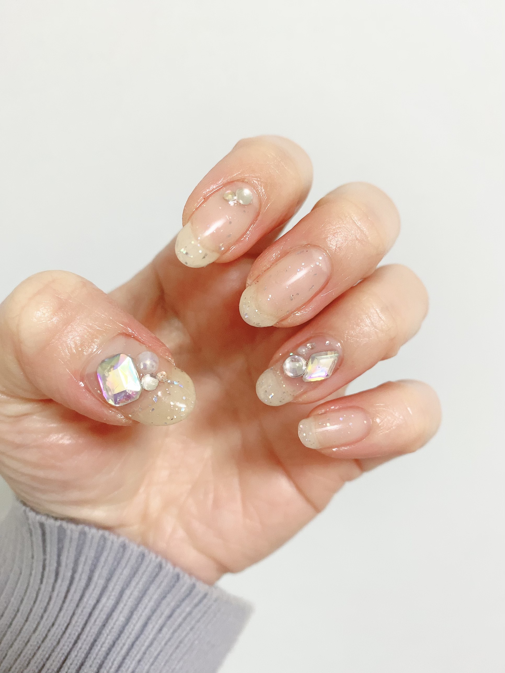 ジェルネイル GMC03 トッピングシュガー/ジェルミーワン/ジェルネイルを使ったクチコミ（2枚目）