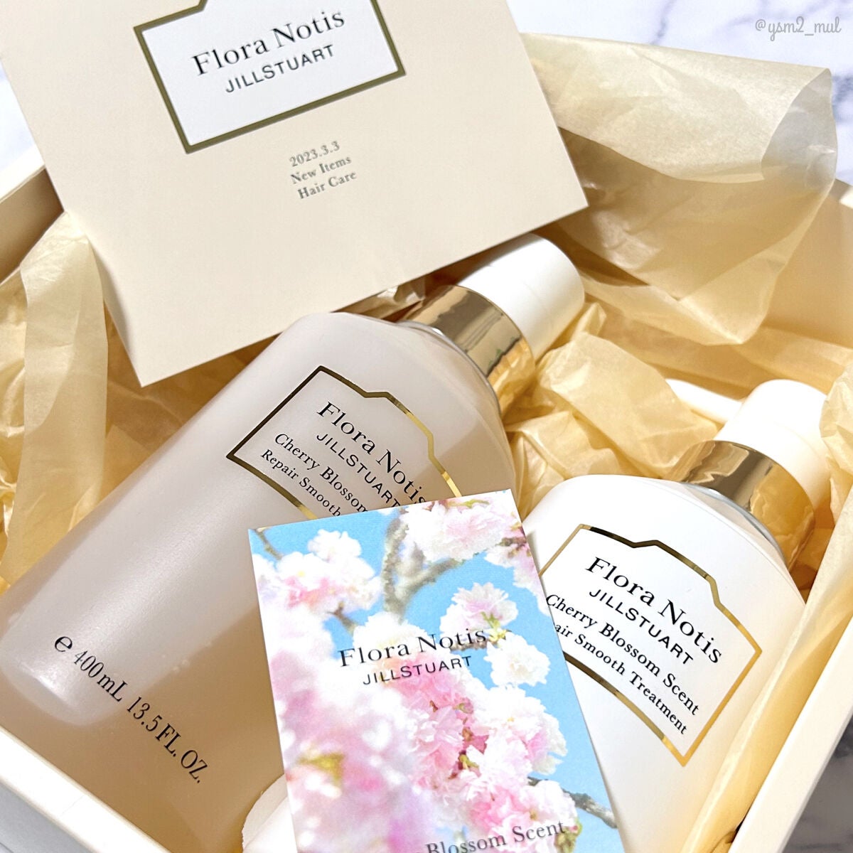 チェリーブロッサム リペアスムースシャンプー / リペアスムーストリートメント/Flora Notis JILL STUART/市販シャンプーを使ったクチコミ(6枚目)