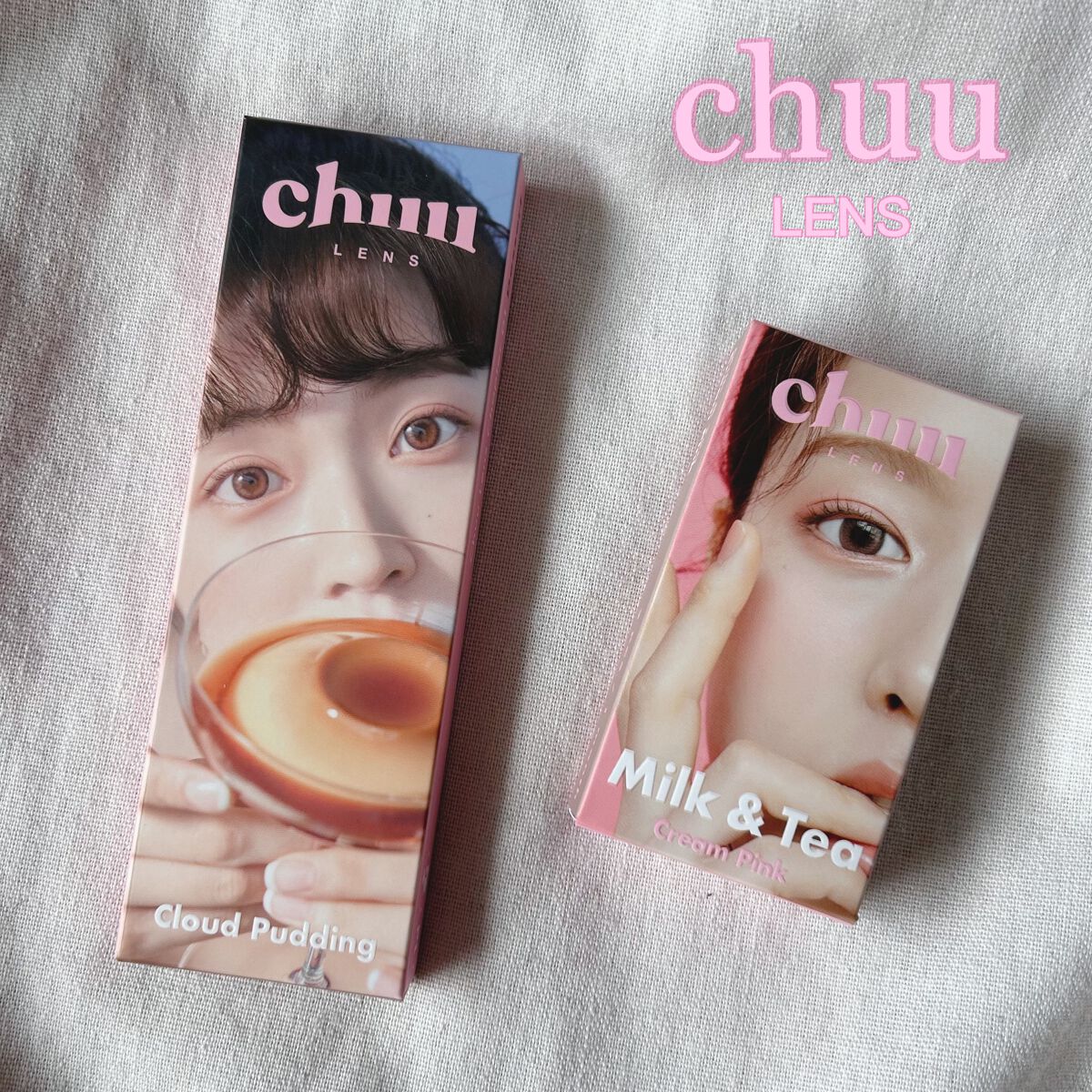 cloud pudding pink brown/chuu LENS/カラーコンタクトレンズを使ったクチコミ（1枚目）