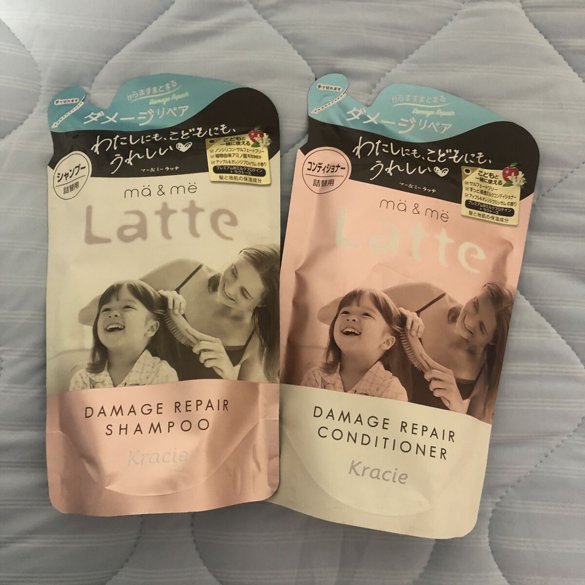 マー＆ミー ダメージリペア シャンプー／コンディショナー シャンプー(詰替用)/マー＆ミー　ラッテ/市販シャンプーを使ったクチコミ（1枚目）