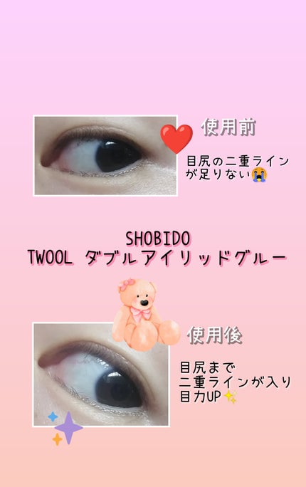 TWOOL ダブルアイリッドグルー/SHOBIDO/二重まぶた用アイテムを使ったクチコミ(6枚目)