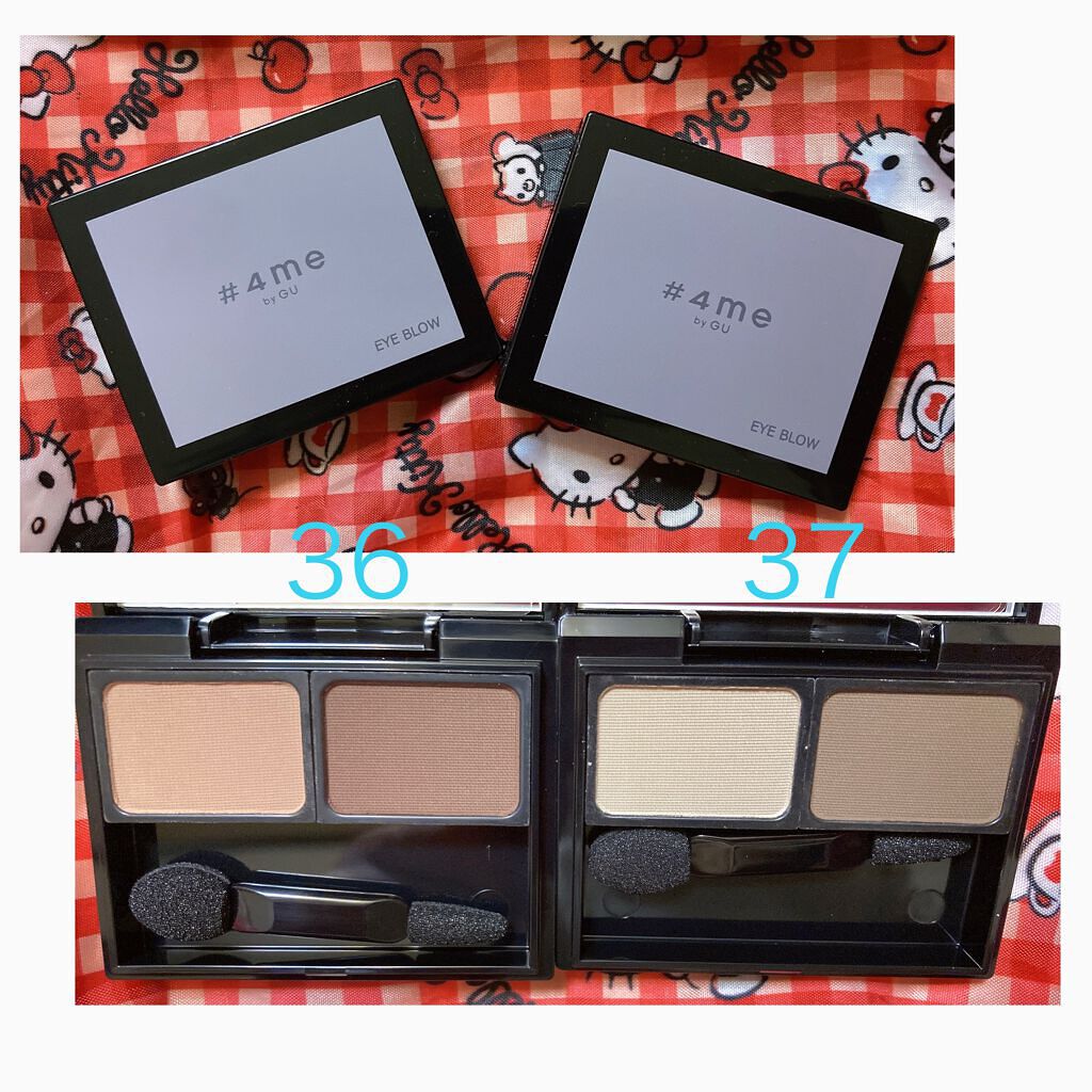 アイブロウパウダー 37 BROWN/#4me by GU/パウダーアイブロウを使ったクチコミ（2枚目）