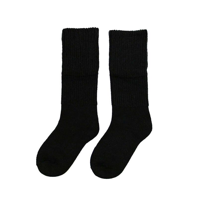 ダンロ靴下 遠赤外線 ふわもこソックス 黒