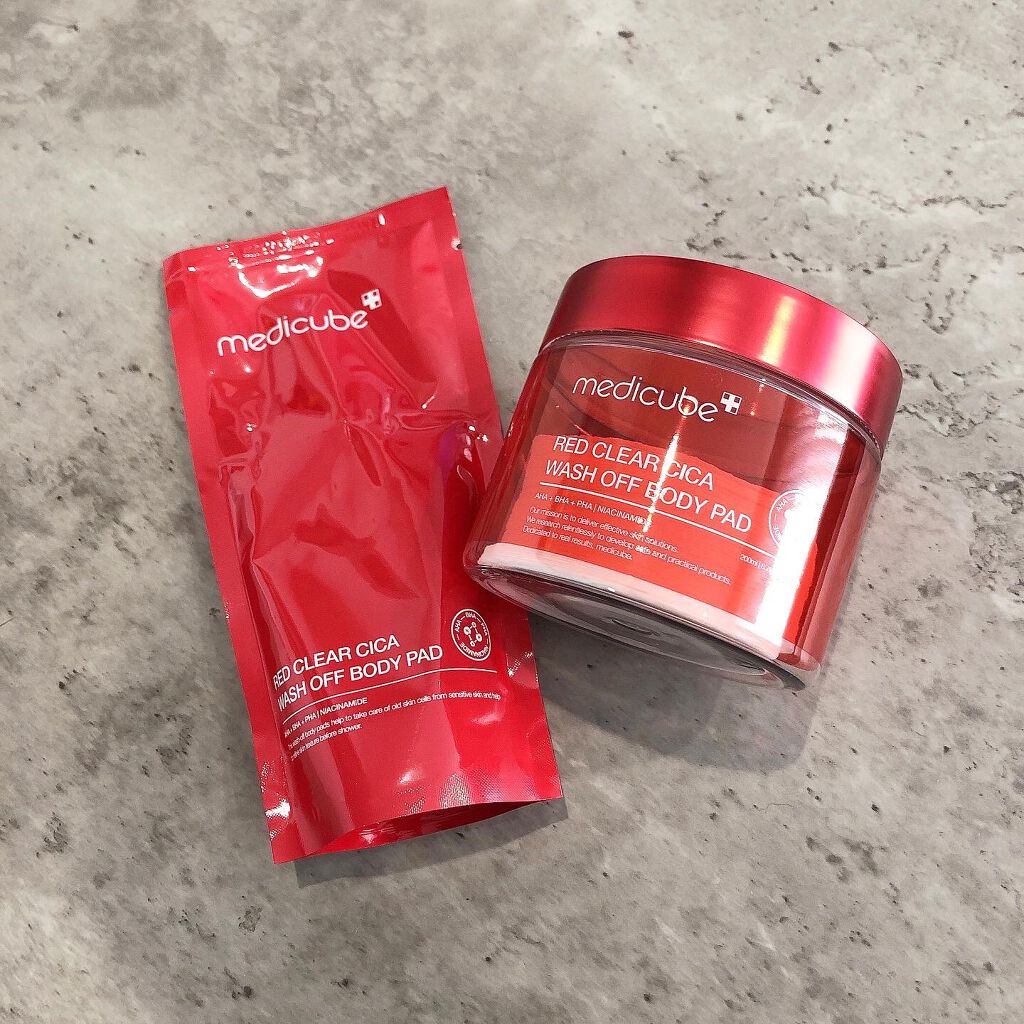 レッドシカ洗い流すボディパッド/MEDICUBE/ボディシートを使ったクチコミ（1枚目）