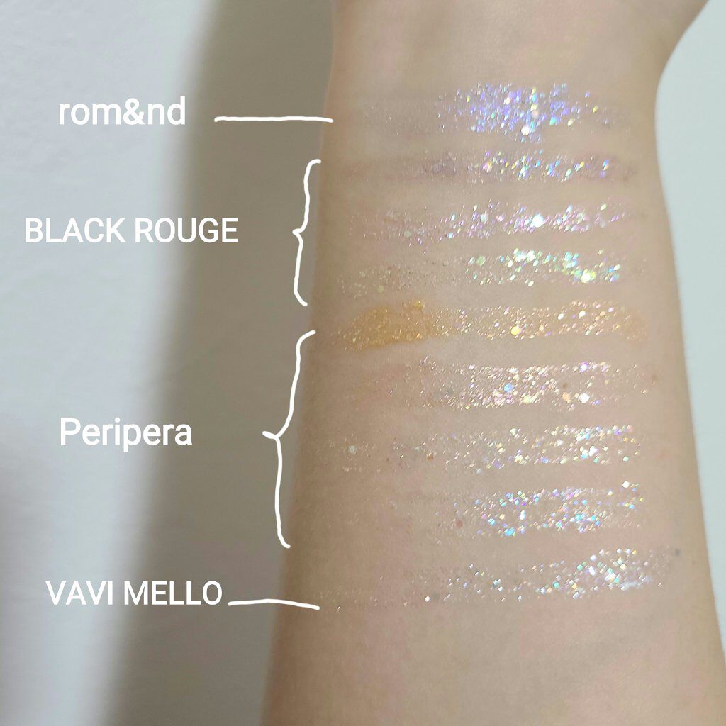 シュガー トゥインクル リキッド グリッター/PERIPERA/グリッターを使ったクチコミ（2枚目）