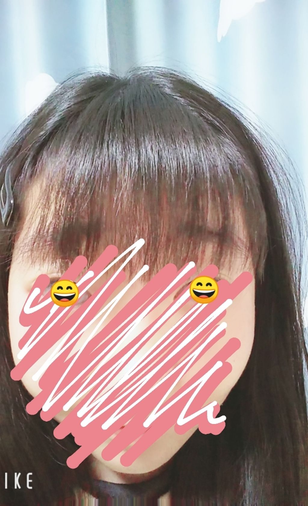 りぼんぬ on LIPS 「前髪を自分で切りました~!!変ですかね??アドバイス下さい!!..」(1枚目)