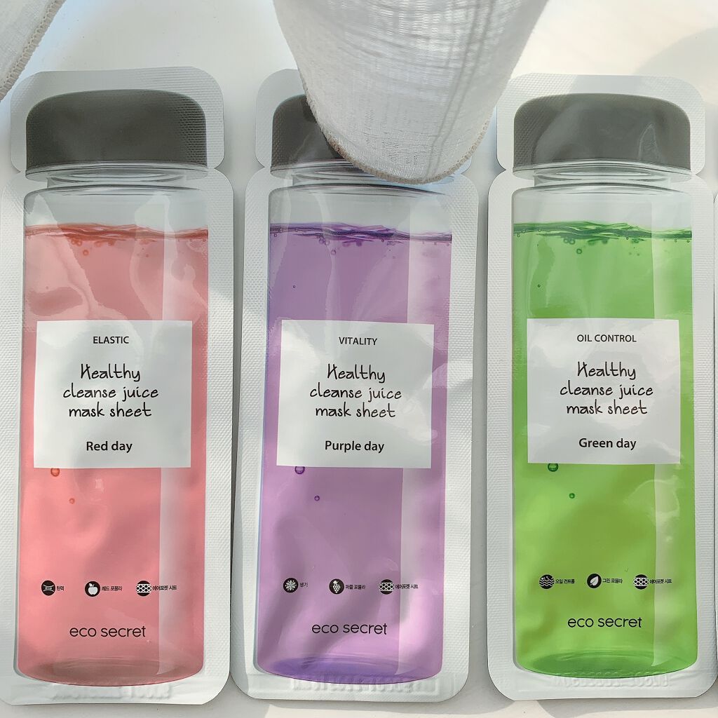 ヘルシークレンズジュースマスクパック/eco secret/シートマスク・パックを使ったクチコミ（3枚目）
