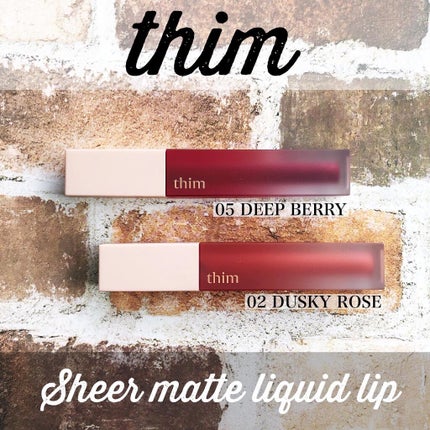 シアーマットリキッドリップ/thim/口紅を使ったクチコミ(1枚目)