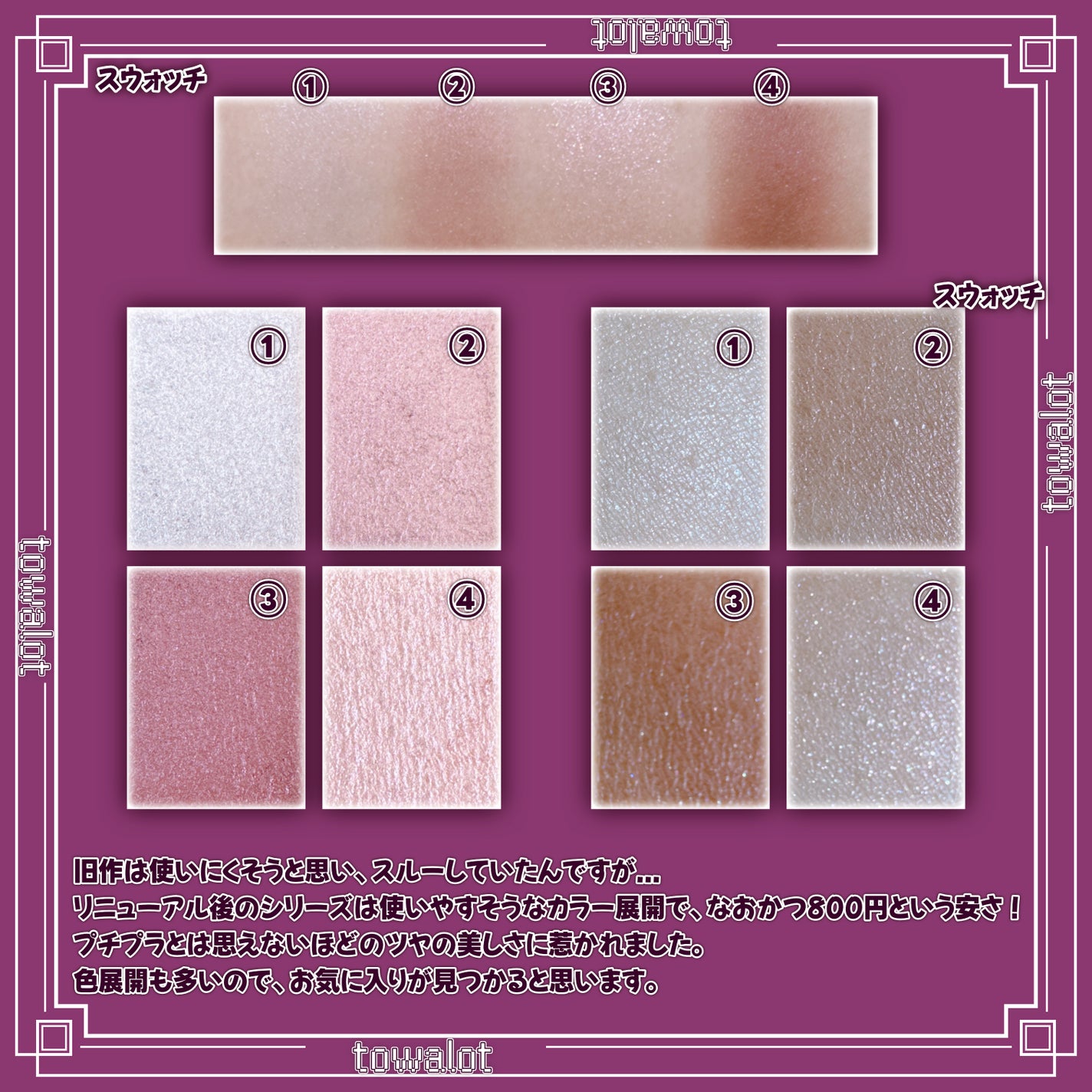 エトワルローズ 4色アイシャドウ/Étoile Rose/アイシャドウパレットを使ったクチコミ(2枚目)