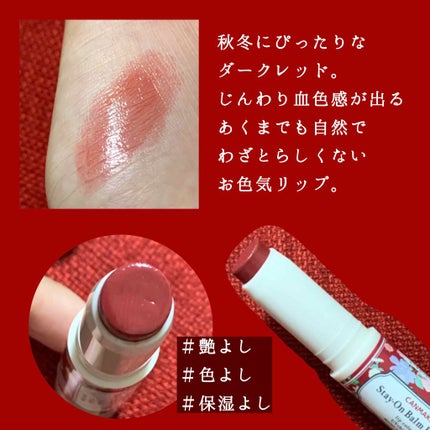 ステイオンバームルージュ/キャンメイク/口紅を使ったクチコミ(4枚目)