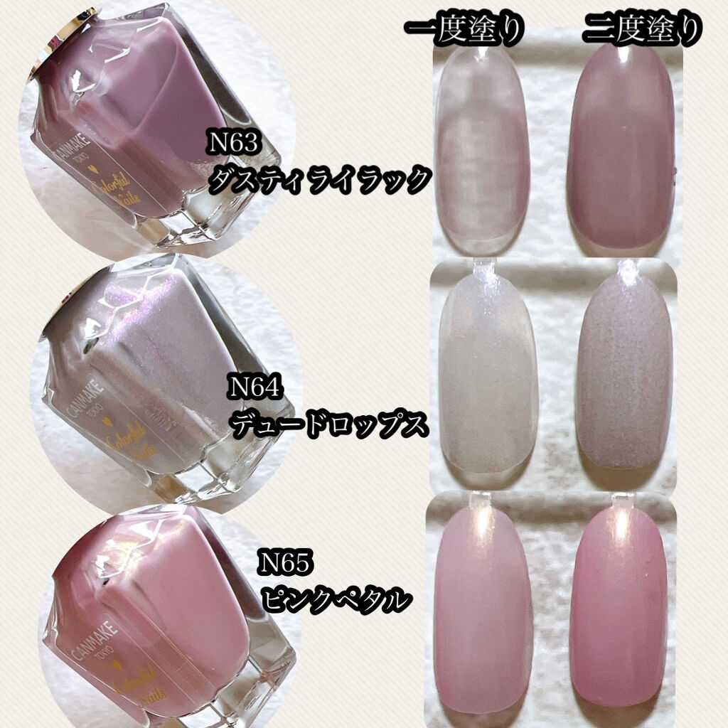 カラフルネイルズ/キャンメイク/マニキュアを使ったクチコミ（2枚目）