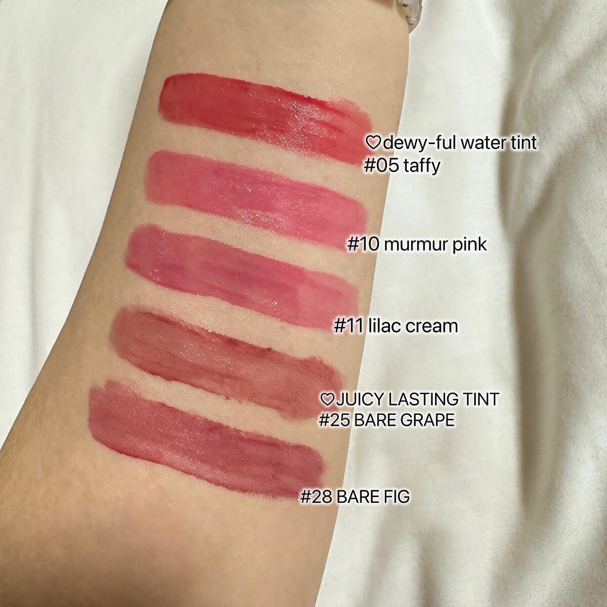 ジューシーラスティングティント/rom&nd/リップティントを使ったクチコミ（2枚目）