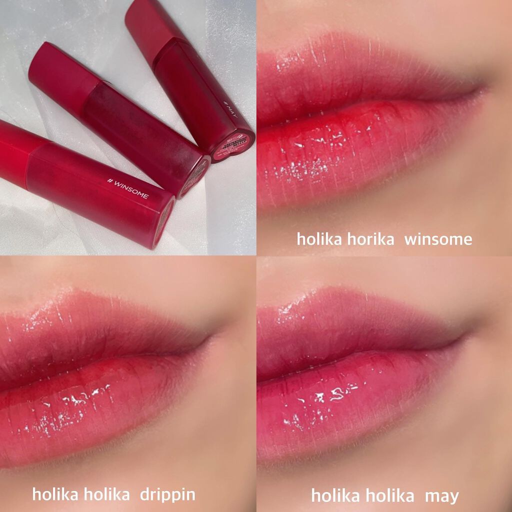 ホリカホリカ ハートクラッシュグローティントエアー 01 ウィンサム/HOLIKA HOLIKA/リップティントを使ったクチコミ（1枚目）